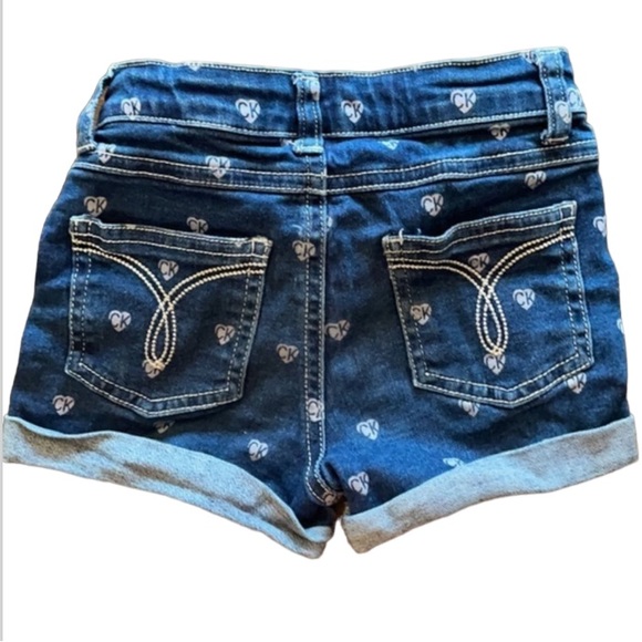 CALVIN KLEIN➕Denim Heart Embellished Shorts - Picture 2 of 7